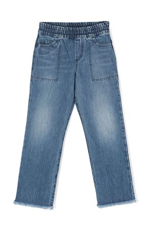 Jeans in cotone blu FENDI KIDS | JMF428AMHXF0QG0